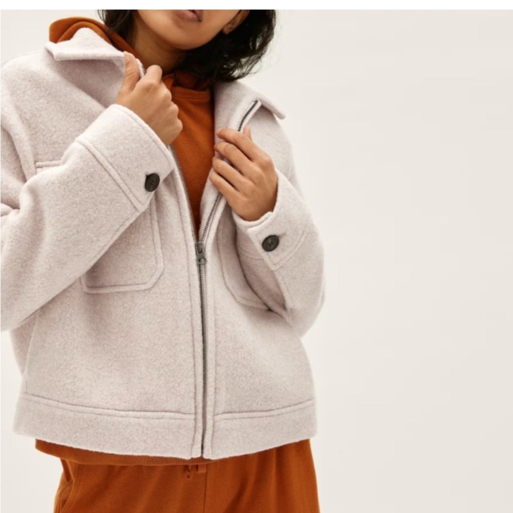 Everlane Wool Cropped Jacket, Oatmeal